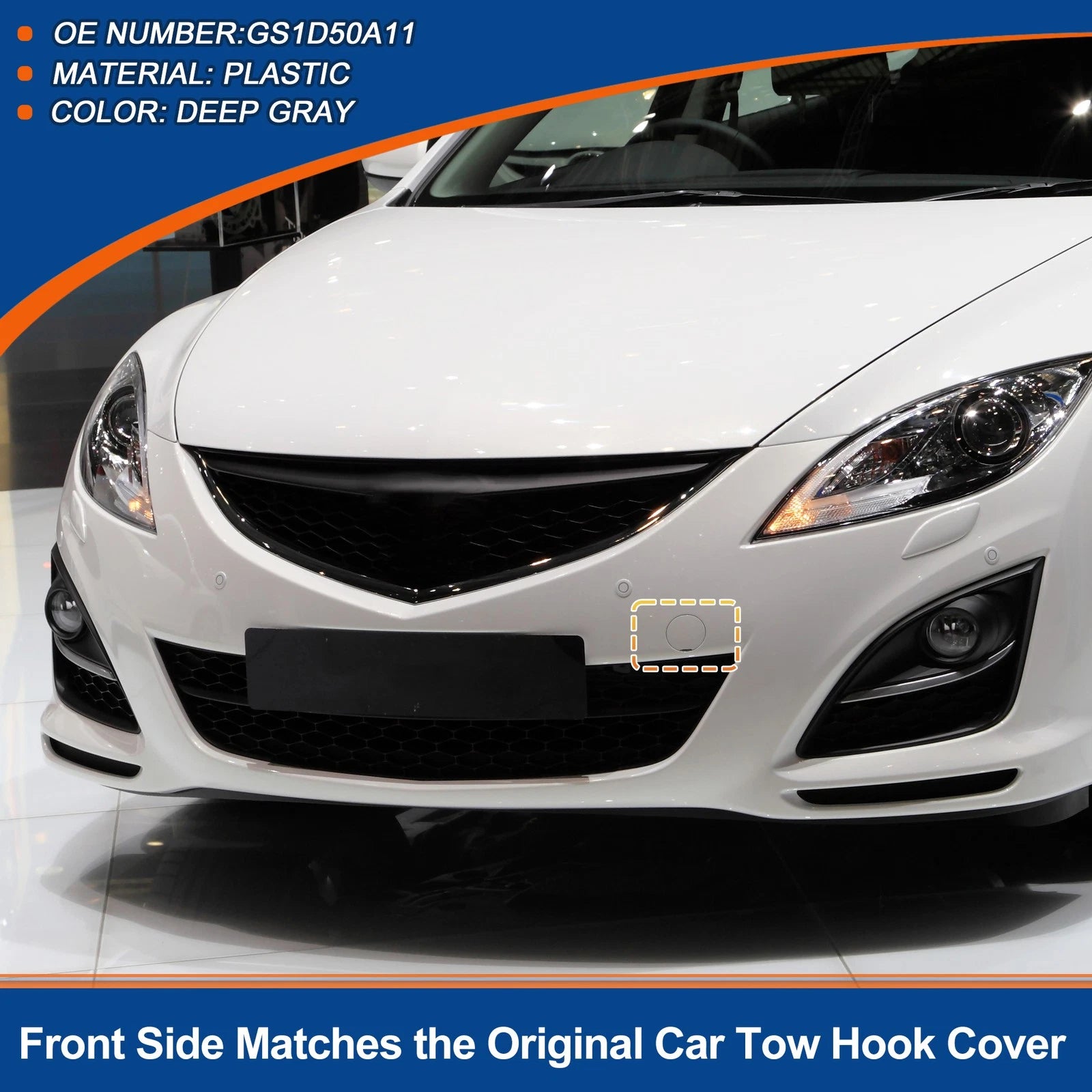Front Tow Hook Cover Replacement for Mazda 6 (2008–2012)