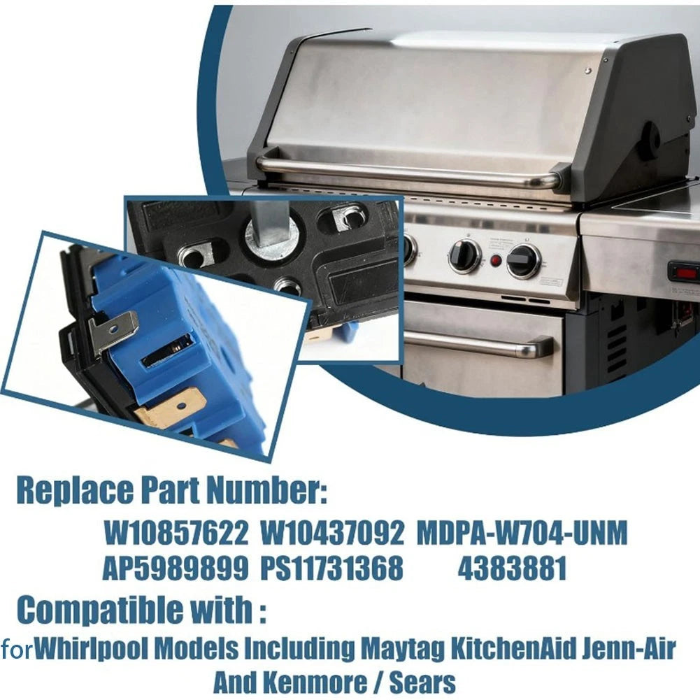 Gas Range Burner Control Switch for (W10857622, W10437092)