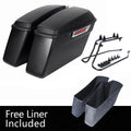 Matte Hard Saddle Bags with Conversion Brackets for Harley Softail (1984–2017)
