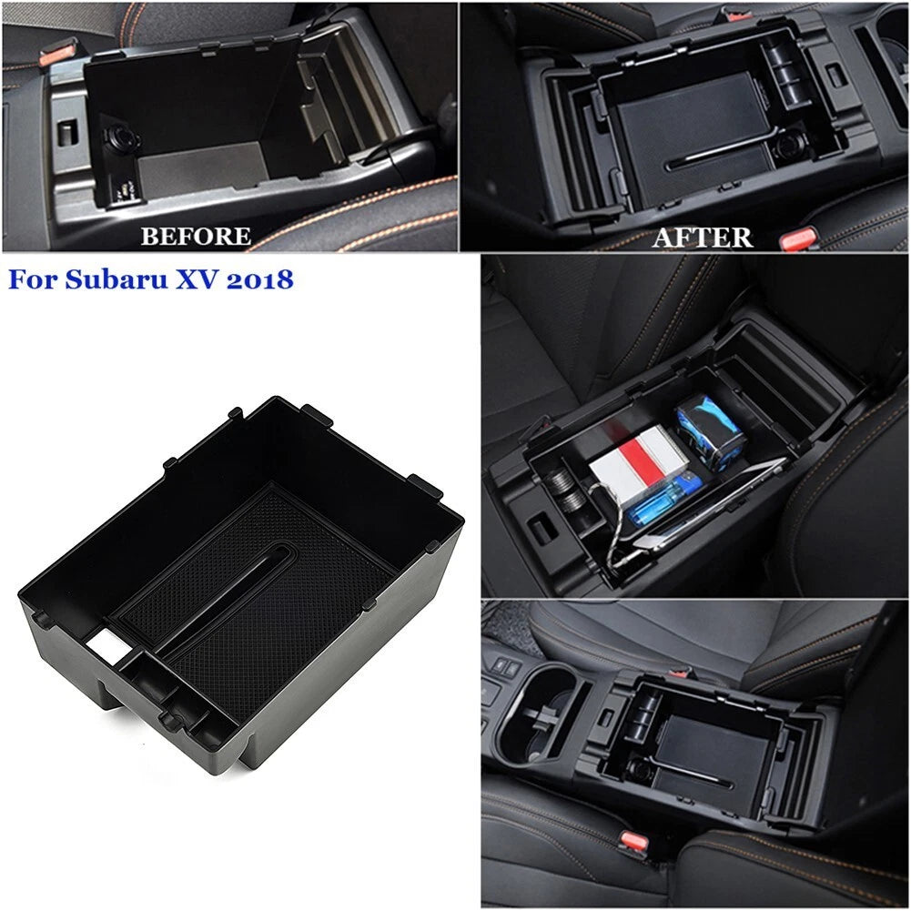 Black ABS Armrest Console Trim for Subaru XV (2018)