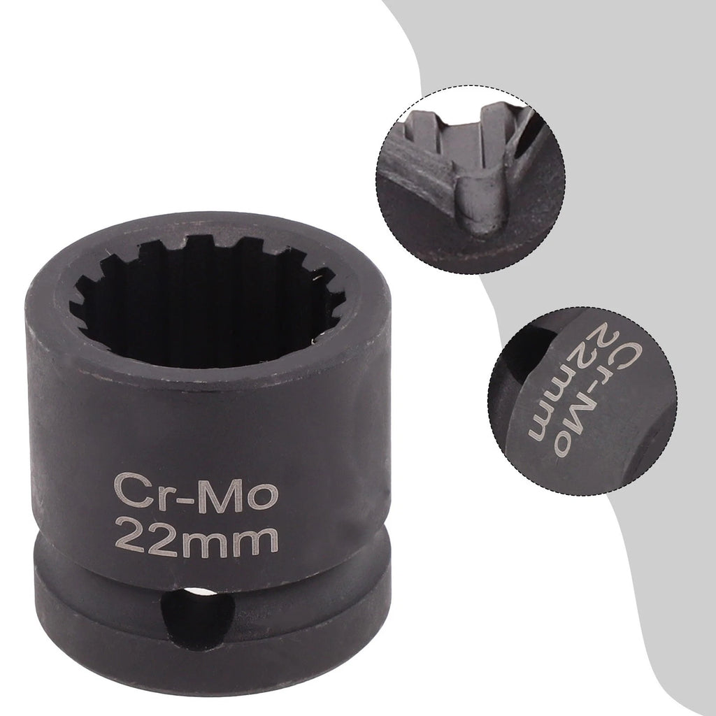 1/2" Drive 22mm Socket for OEM 2450487 (Black Color)