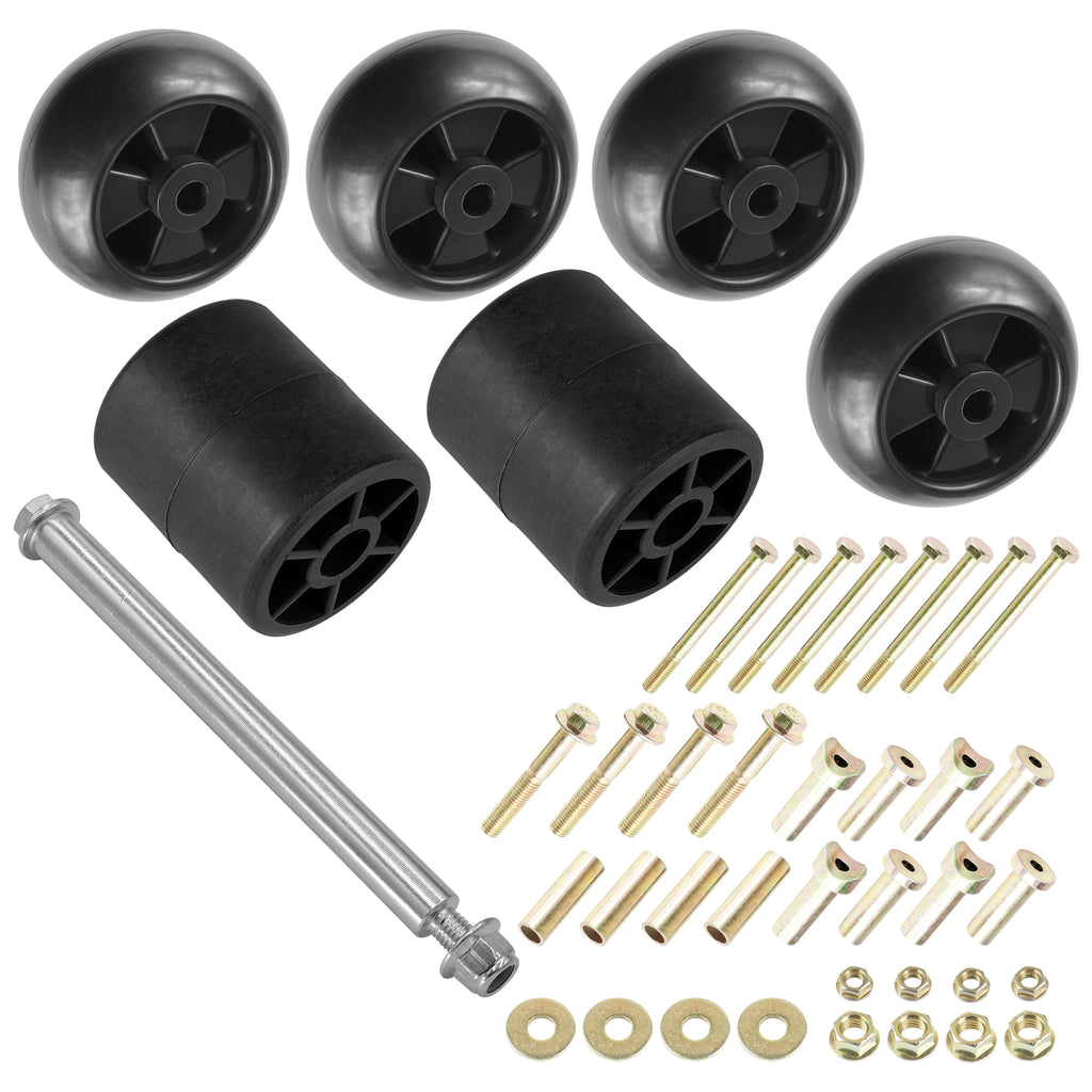 Deck Wheels and Rollers with Pin for John Deere X370 X380 X384 (2016–2021)