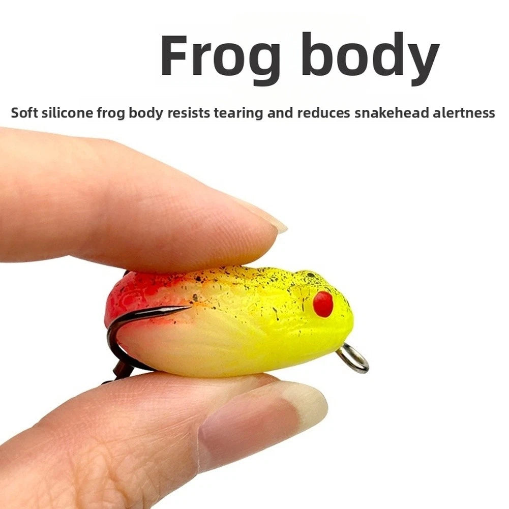 Silicone Topwater Frog Lure with Enhanced Visibility Spinner (4g)