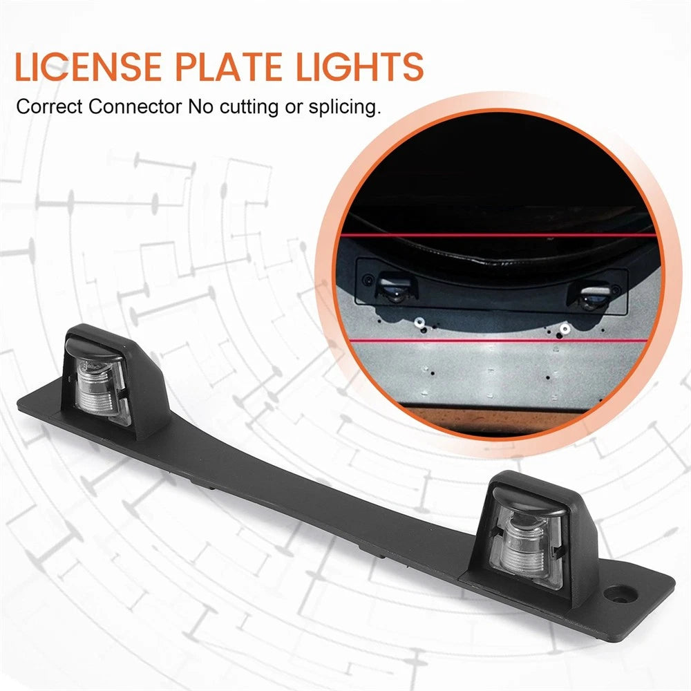 Rear License Plate Light Assembly 68048762AB for Jeep Wrangler (2008–2015)