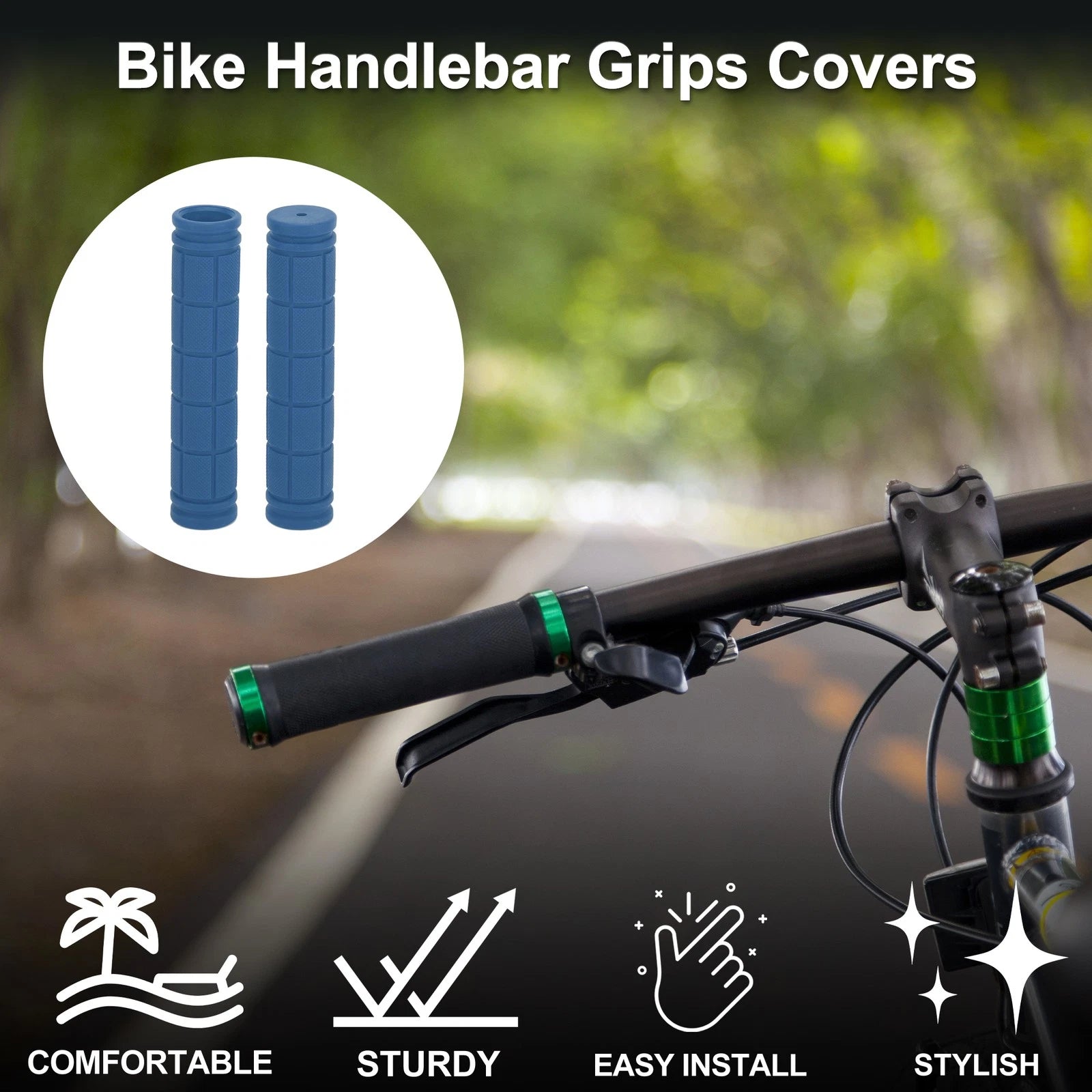 Handlebar Grip Covers 120mm Lightweight MTB End Grips Protector 1 Pair for Bike