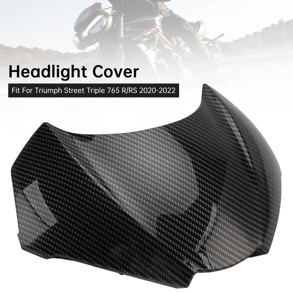 Front Nose Headlight Cover Fairing for Street Triple 765 R/RS (2020–2022) Carbon
