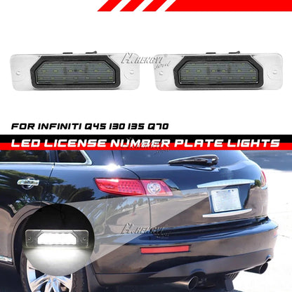 2X LED License Plate Light Lamp for Infiniti Q45 (1996–2001)