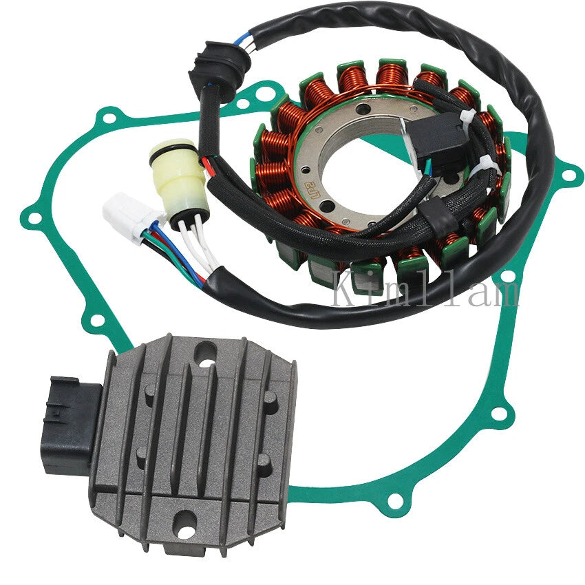 Magneto Stator + Regulator Rectifier + Gasket for Yamaha YFM450FWA Kodiak 450 (2003–2014)