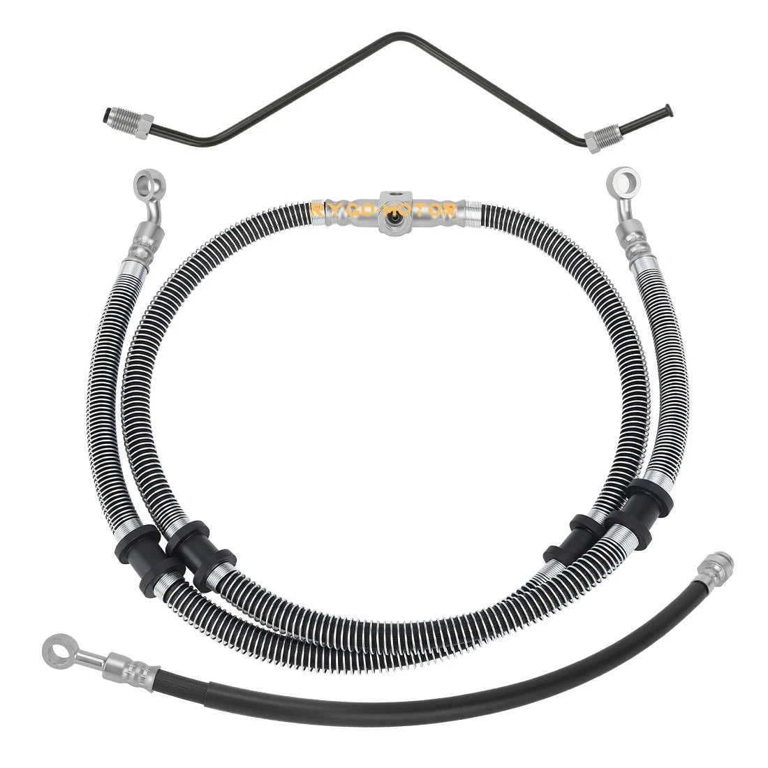Front Brake Hose Line Pipe Kit for Yamaha Grizzly 450 4x4 (2007–2010)