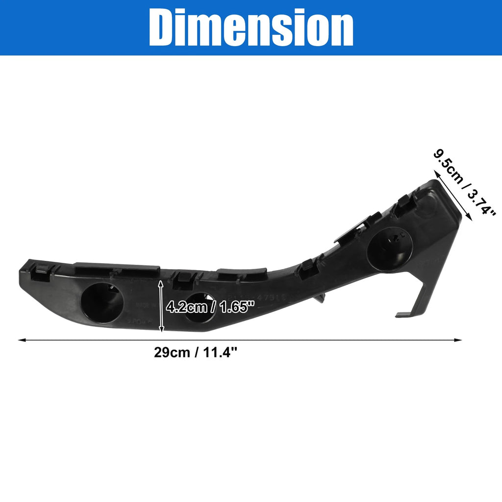 Front Bumper Cover Support Rail Pair Left Right for Toyota Prius (2010–2015)