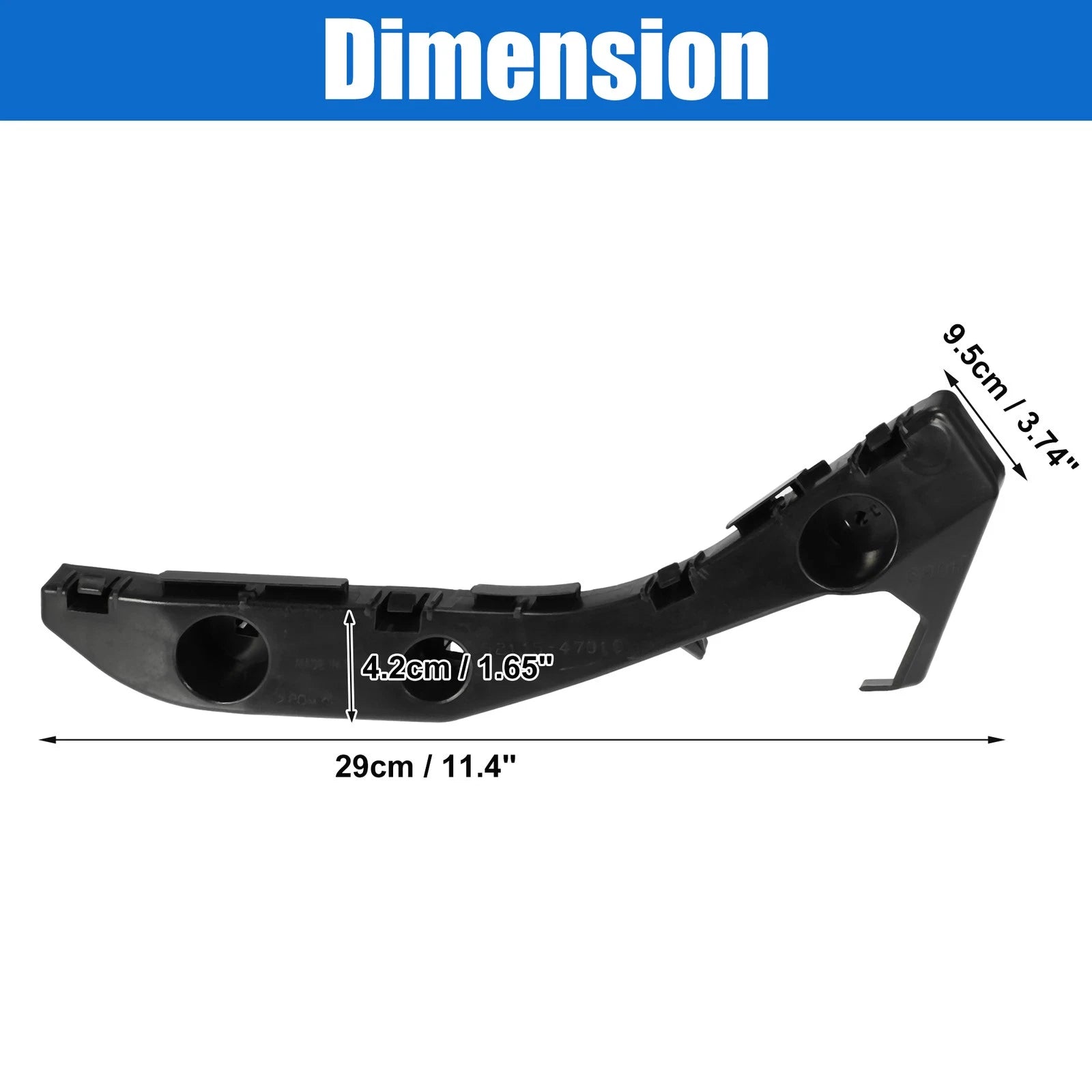 Front Bumper Cover Support Rail Pair Left Right for Toyota Prius (2010–2015)