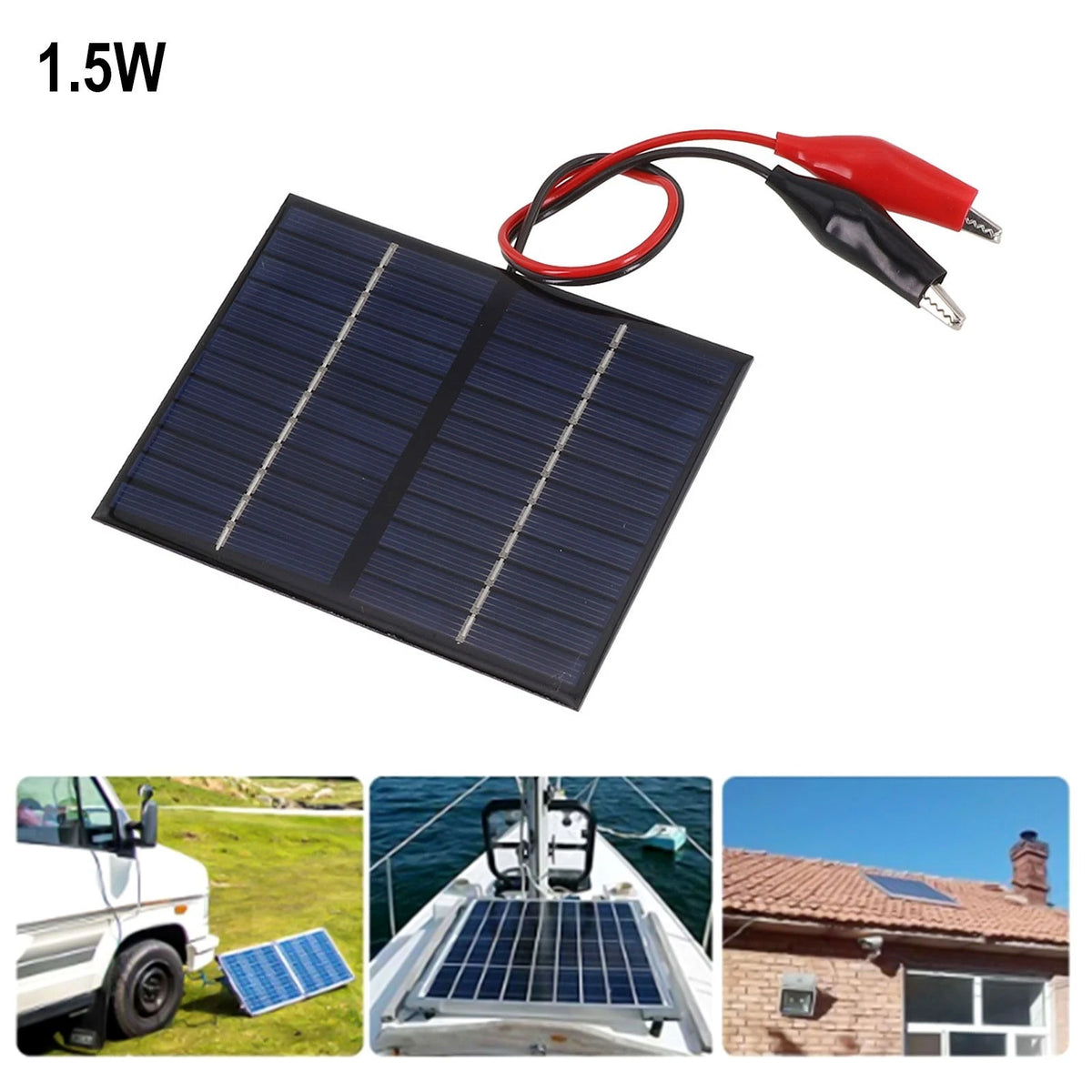 1.5W 12V Solar Panel for DIY Projects - High Efficiency Polycrystalline
