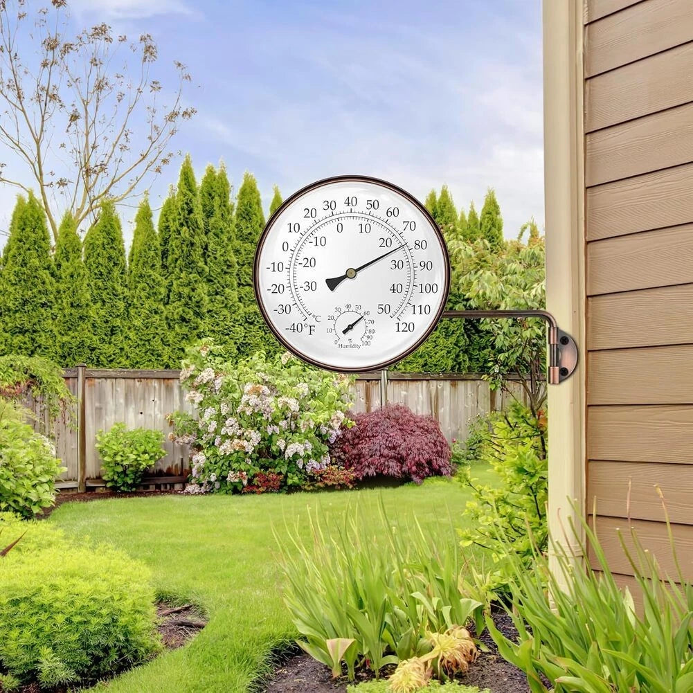 6 Inch Thermometer Hygrometer for Garage Greenhouse Patio
