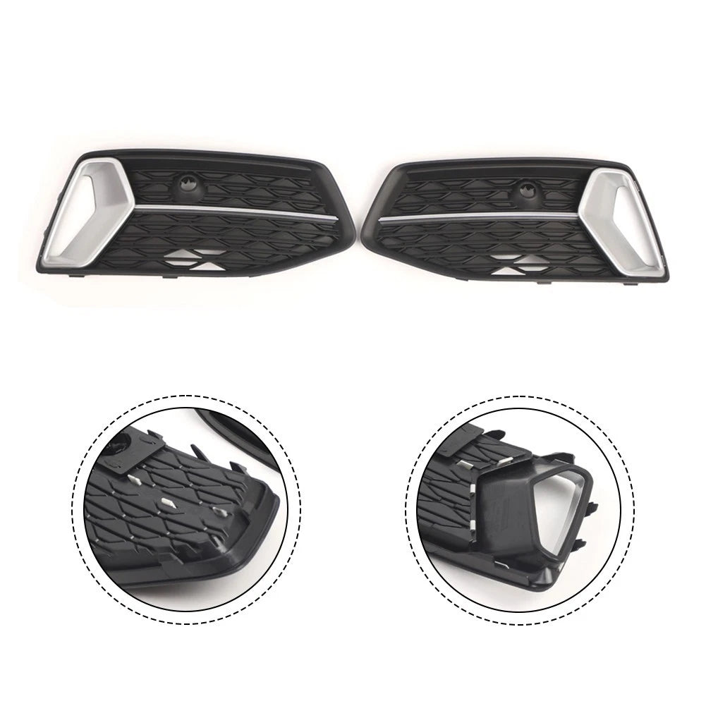 2X Front Bumper Fog Light Cover Grille for A6 Sedan (2019–2023)