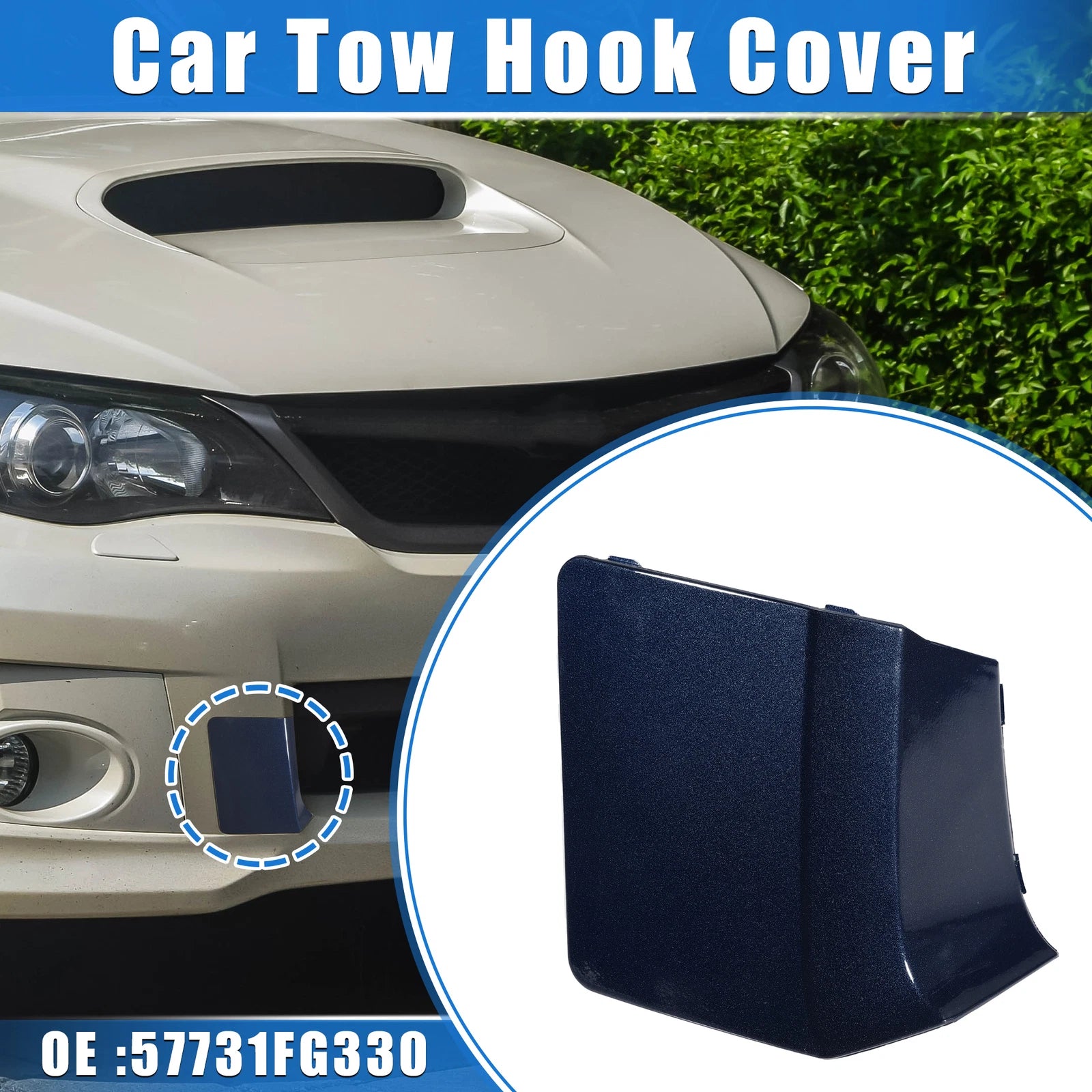 Tow Eye Hook Cover for Subaru Impreza (2010–2014) - Deep Blue