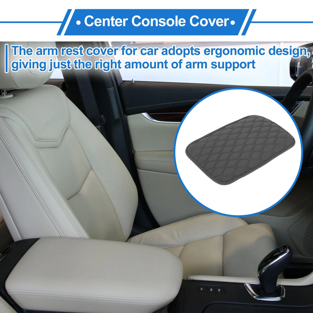 Armrest Pad with Storage for Car (11.81"x8.26", Grey)