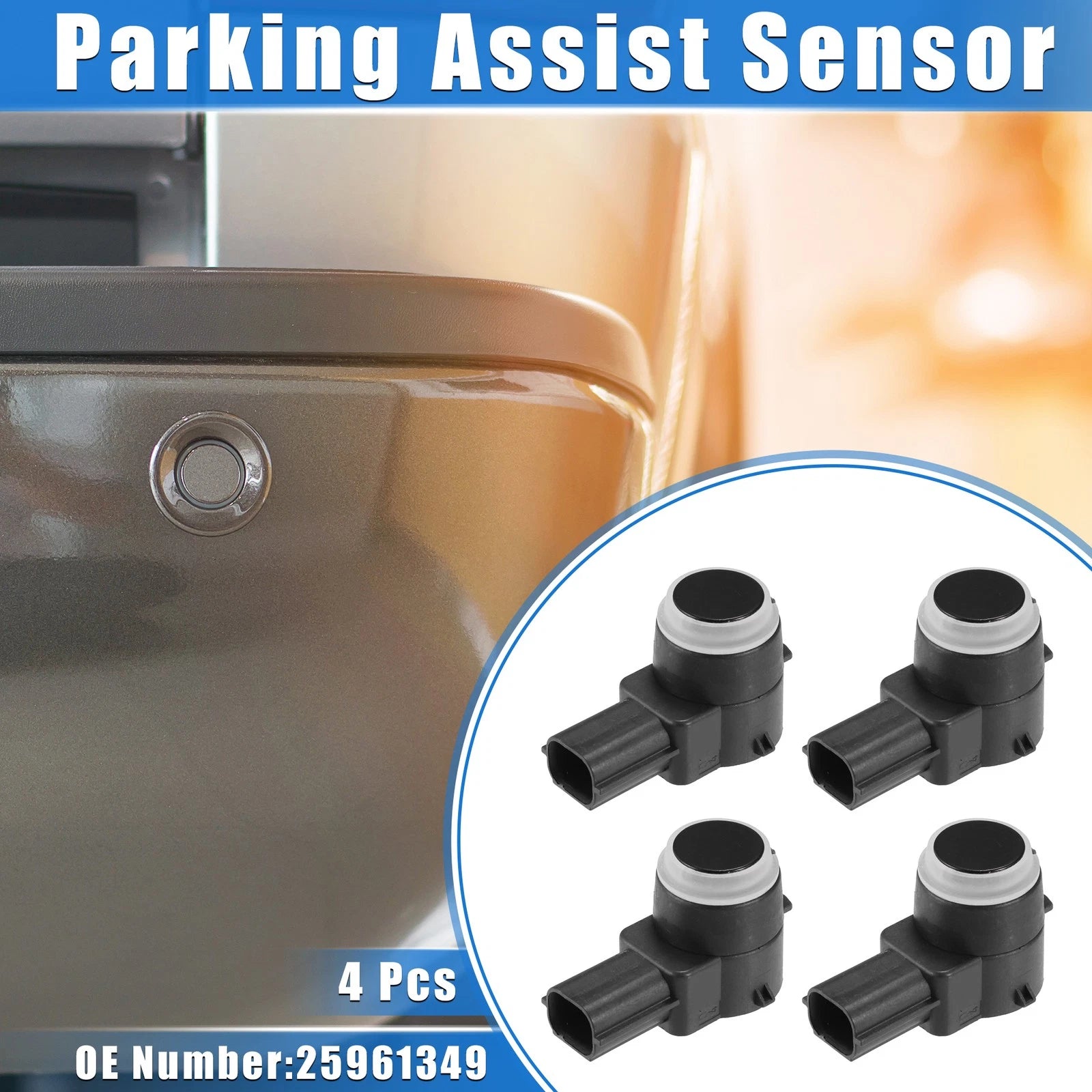 4 Pcs Rear Parking Assist PDC Sensor for Chevrolet Tahoe (2007–2014)