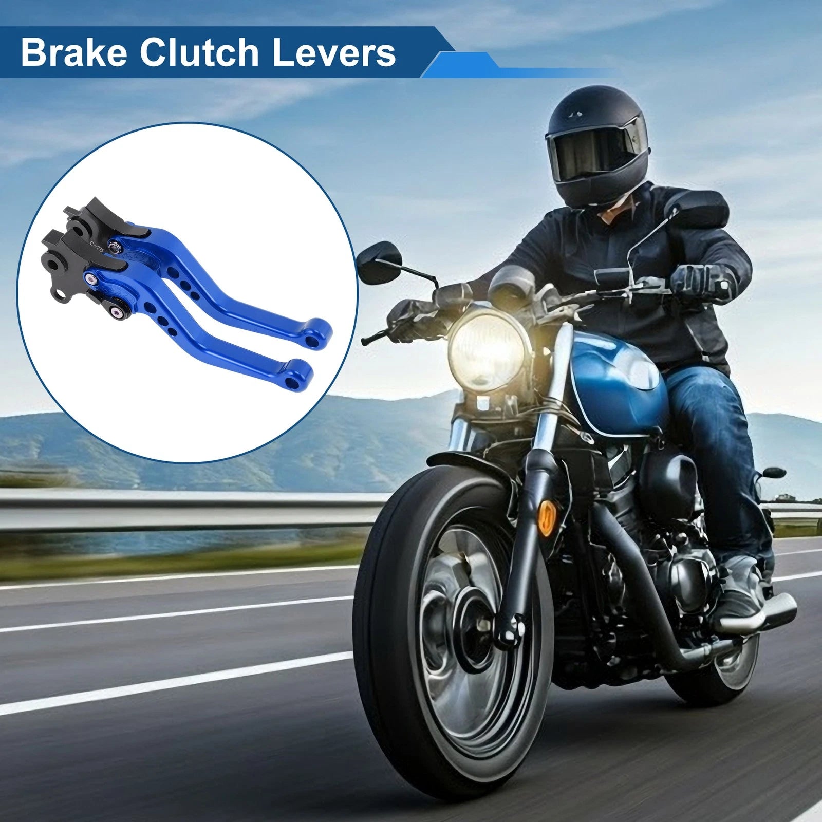 Adjustable Short Brake Clutch Levers for BMW R Nine T (2014–2016) Blue