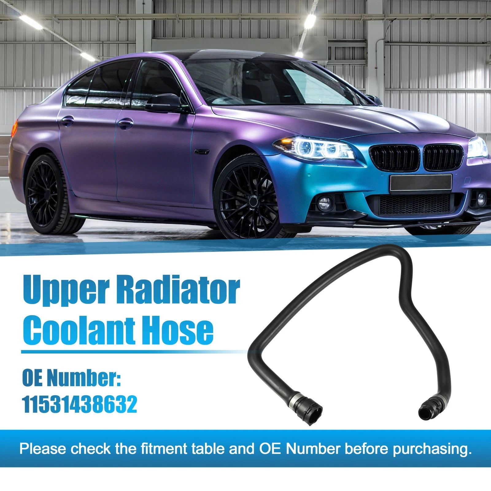Upper Radiator Coolant Hose Replacement for BMW 525i 528i 530i (2001–2003)