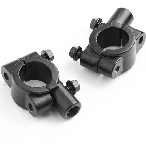 10mm Clamp On Mount Adapter for 22mm 7/8" Handlebar Black