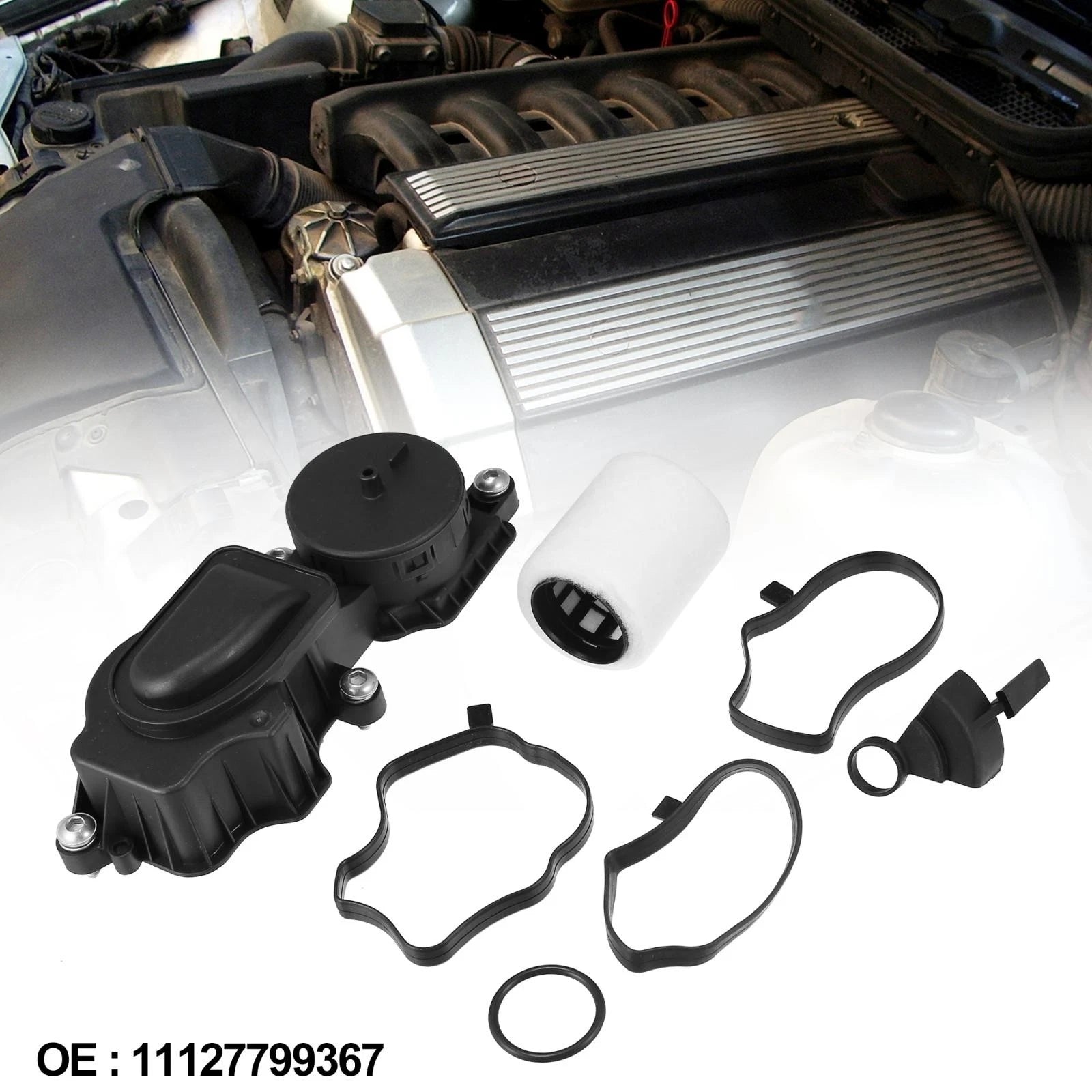 Car Crankcase Oil Water Separator Kit for BMW E46 E60 (1998–2013)