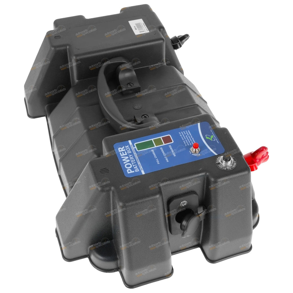 12V Powered Battery Box with Terminals & Power Socket & Tester