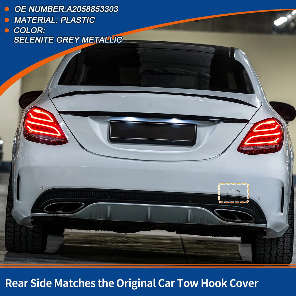 Rear Tow Hook Cover Replacement for Mercedes-Benz C-Class (2015–2021)