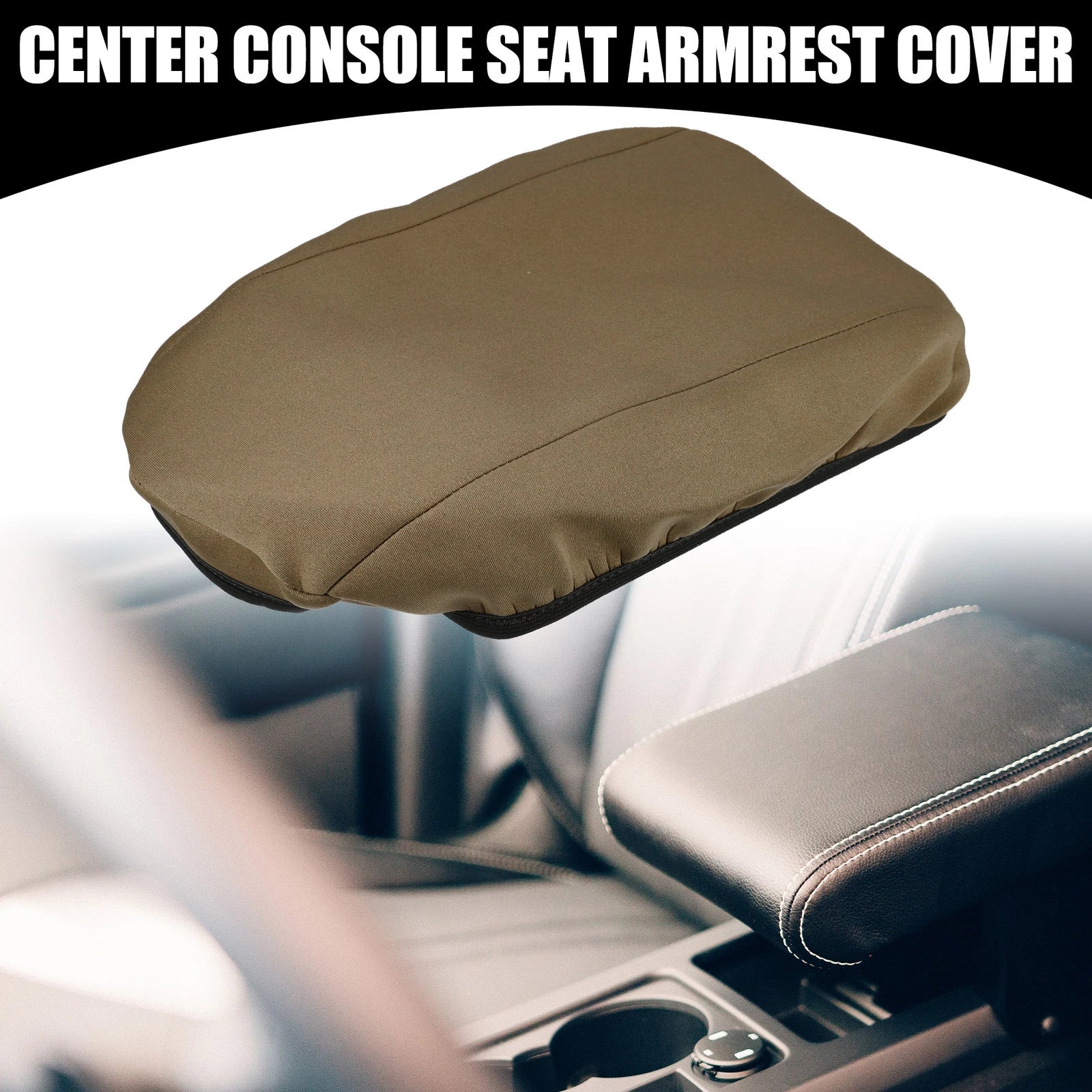 Center Console Armrest Cover for Ford Escape (2017–2019) Brown