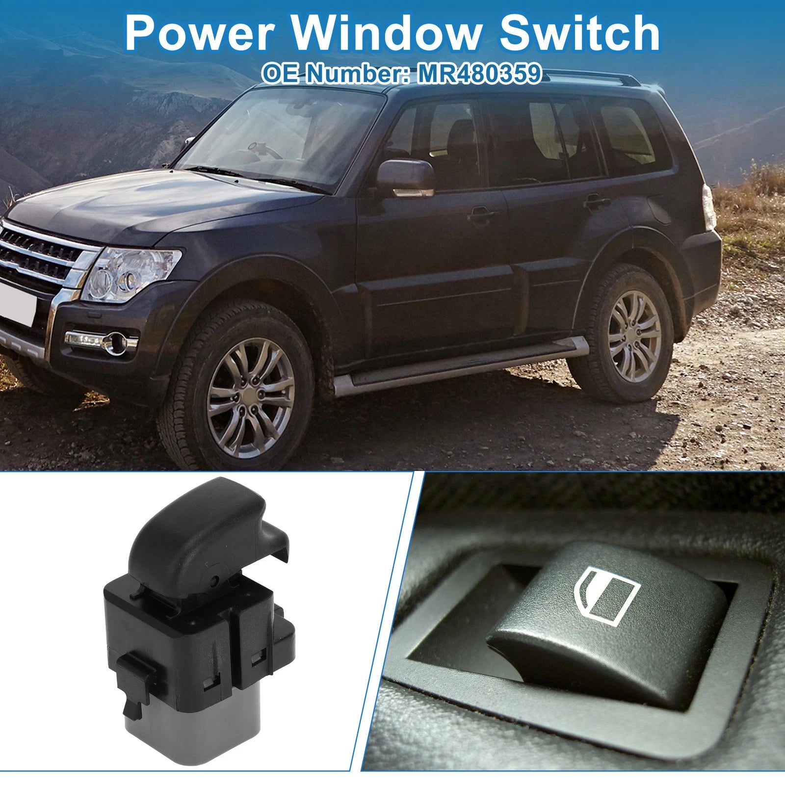 Rear Left Right Side Power Window Switch for Mitsubishi Pajero (1998–2002)