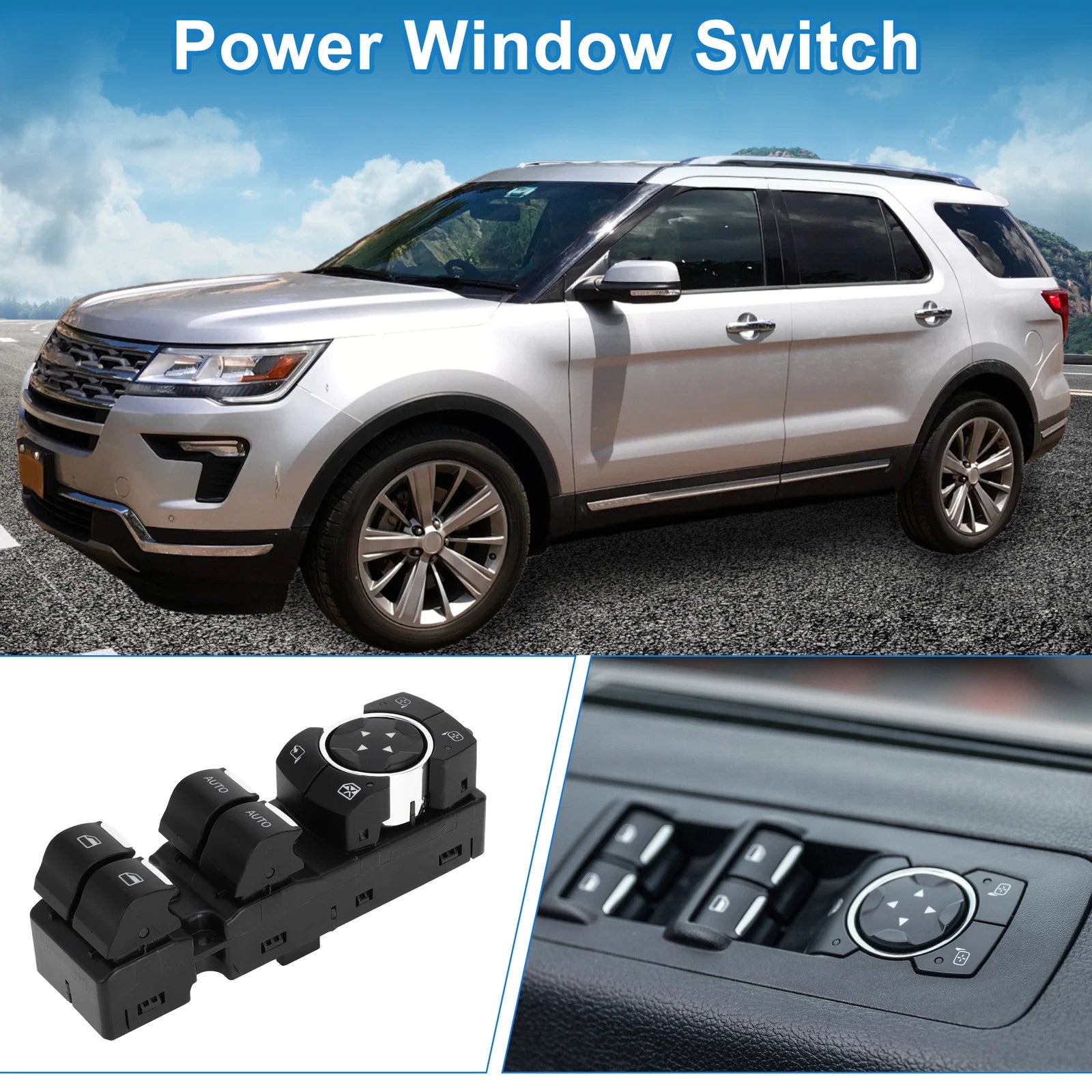 Front Driver Side Power Window Switch for Ford Explorer (2011–2015)