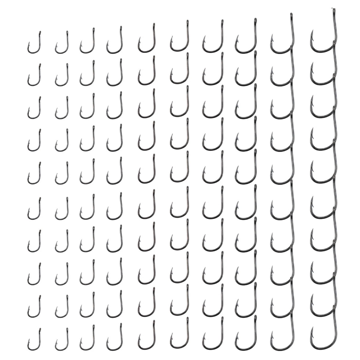 500100pcs High Carbon Steel Fishhook Set for Fishing