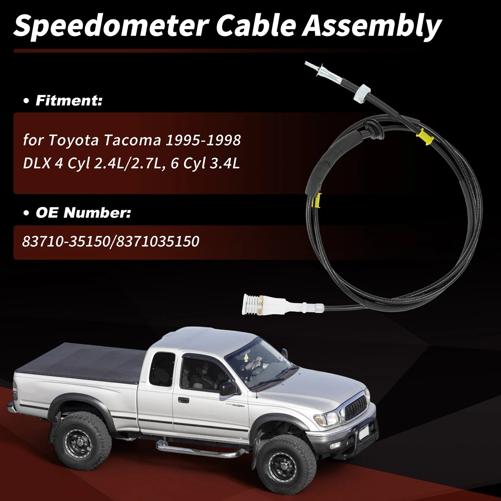 Speedometer Drive Cable Replacement for Toyota Tacoma DLX (1995–1998)