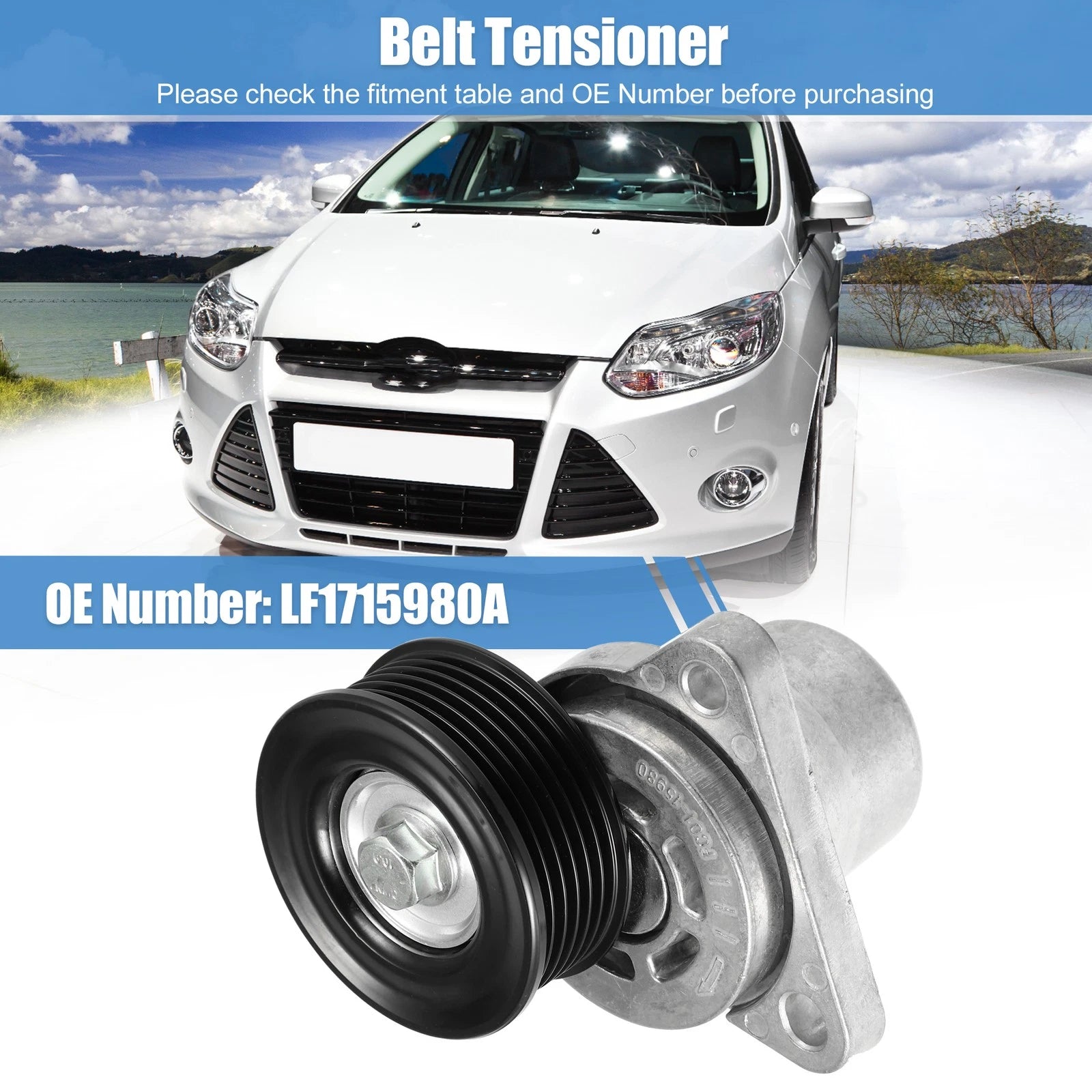 Engine Belt Tensioner with Pulley Replacement for Mazda MX-5 (2005–2014)