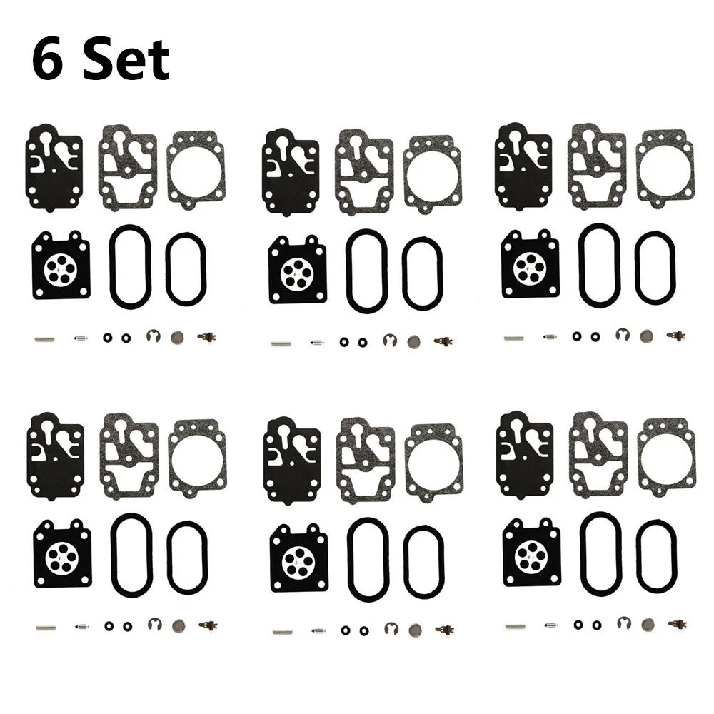 6x Carburetor Overhaul Parts Set for Husqvarna 130BT (Walbro K20-WYA)