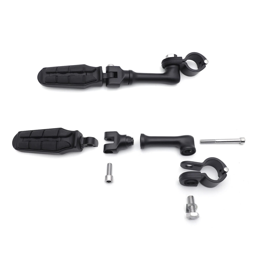 Saddle FootPeg 4.5" Footrest for Harley (1.25" Engine Guard, Black)