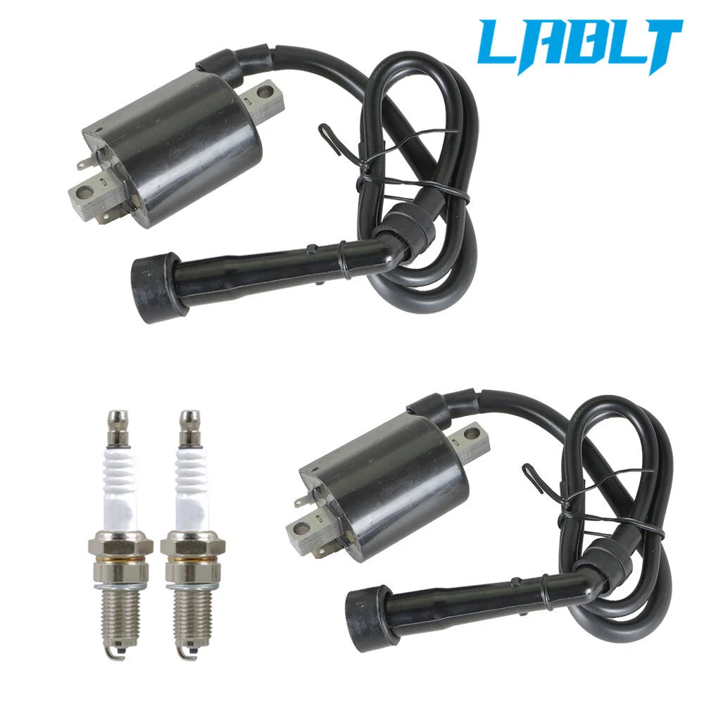 2X Ignition Coil & Spark Plug for Yamaha Virago 535 (1987–2000)