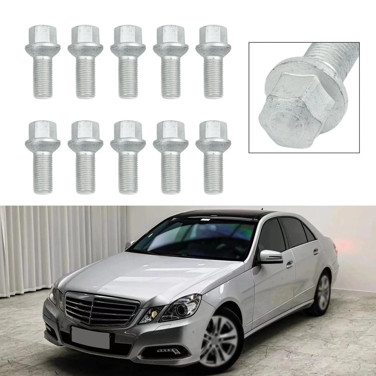 Wheel Lug Bolts Direct Replacement Easy Installation Multiple Vehicle Positions