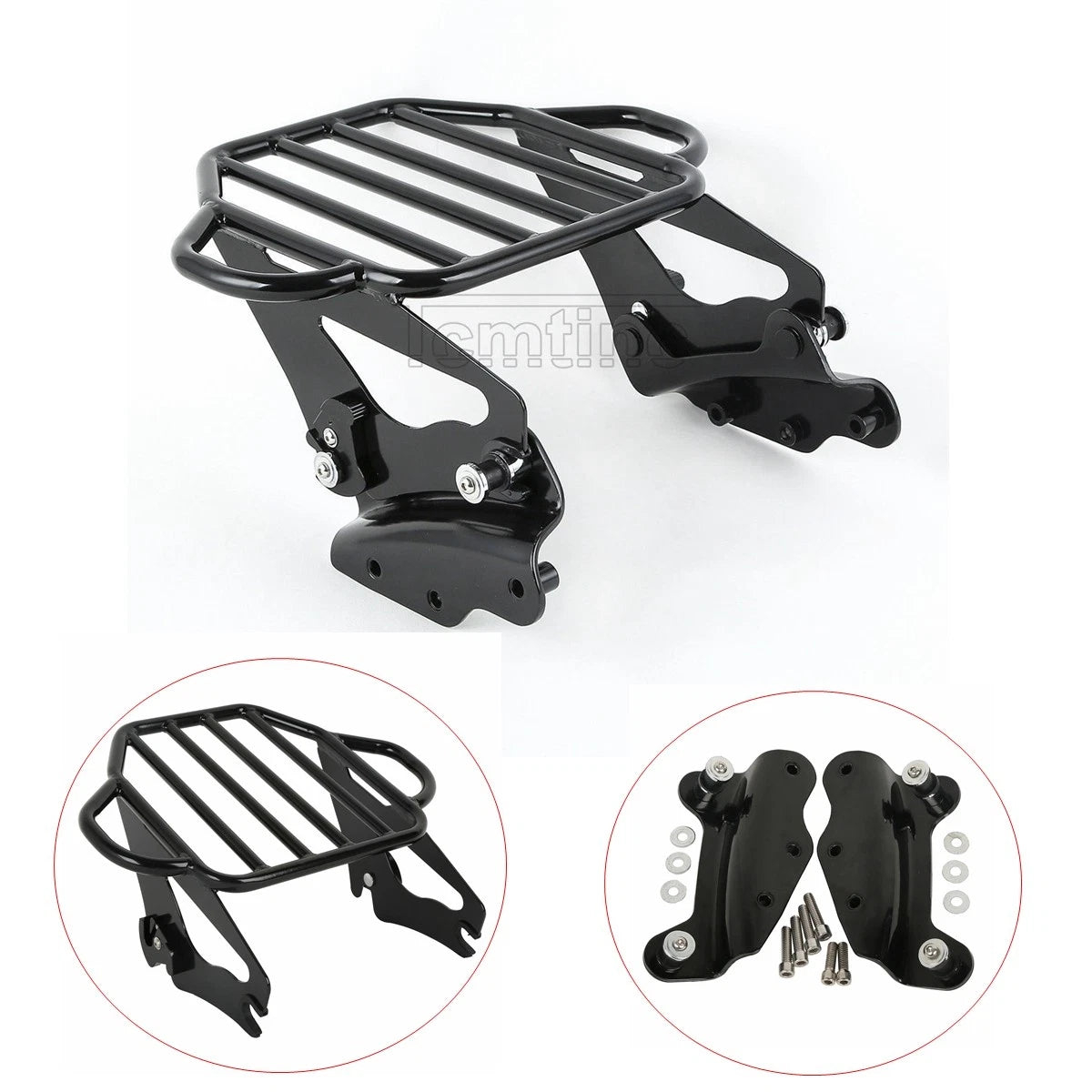 Luggage Rack with 4 Point Docking Hardware for Harley Road Glide (2009–2013)