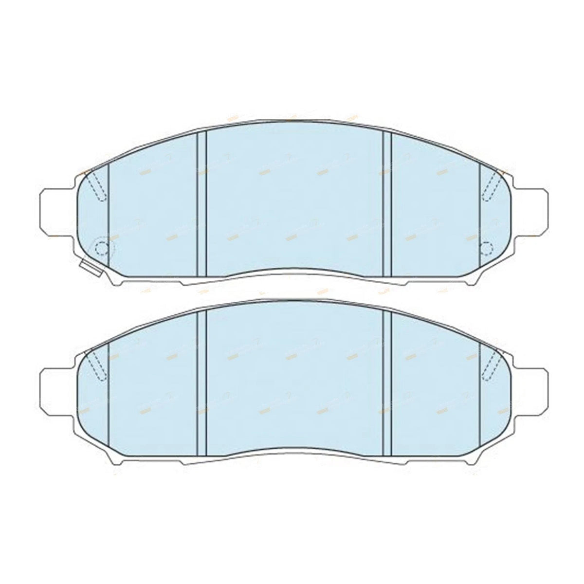 Set of 4 Bendix Front Disc Brake Pads for Nissan Navara D40 (2005–2010)