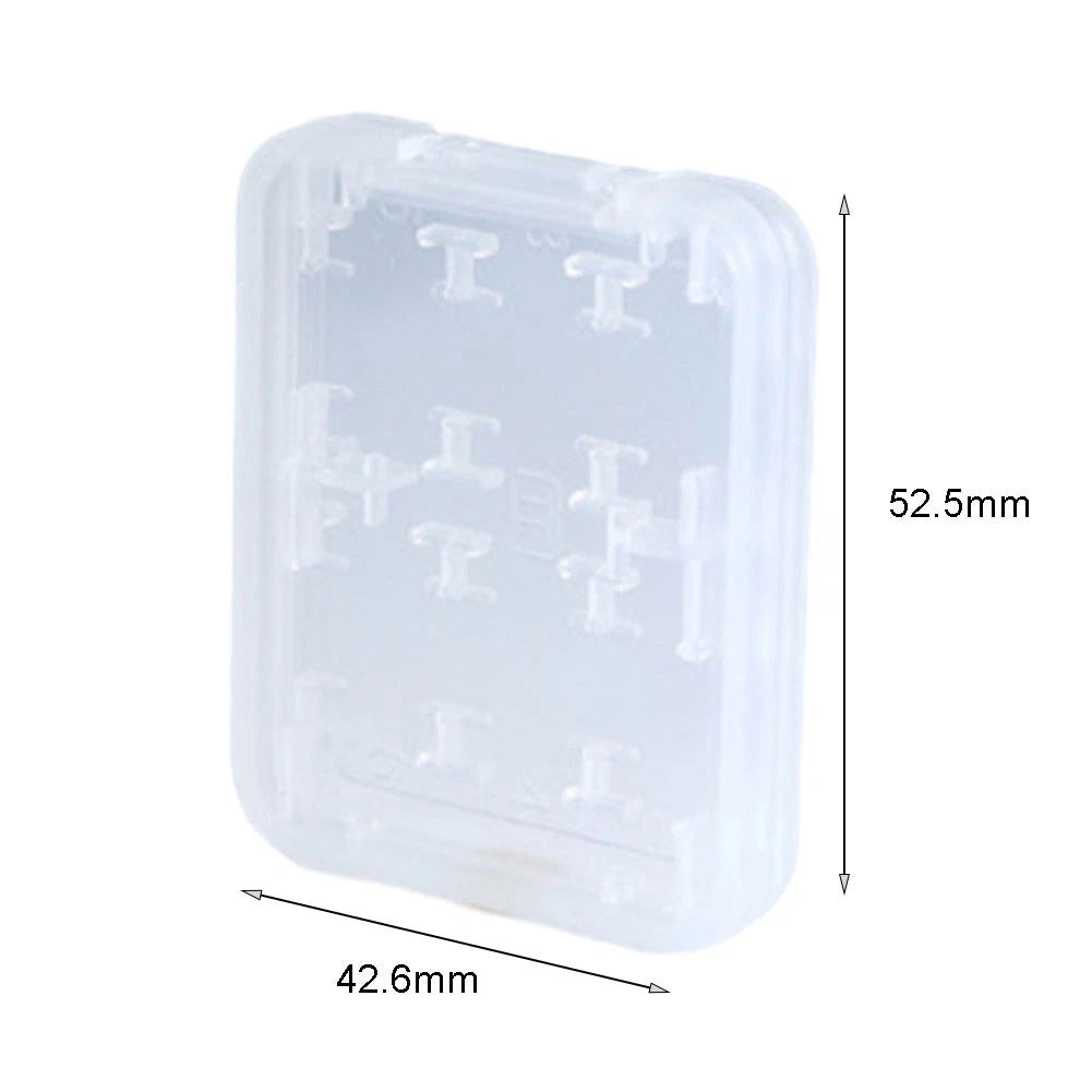 150pcs Memory Card Storage Box Portable Transparent Plastic Case