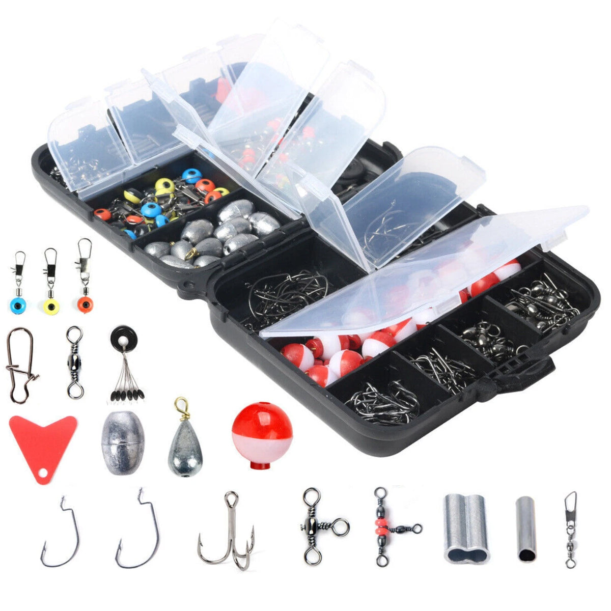 263pcs Fishing Lures Assorted Tackle Box for