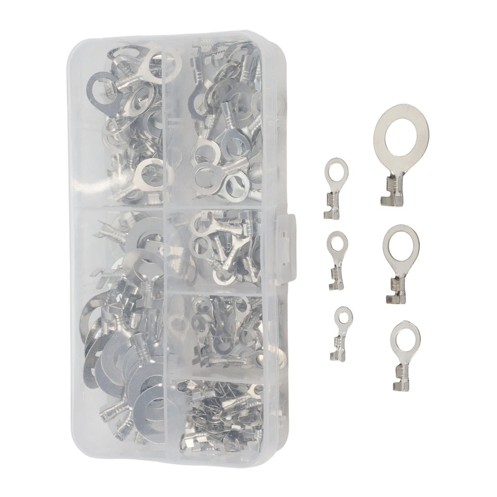 150PCS Copper Ring Lugs Wire Connector Crimp Terminals for Electrical Projects