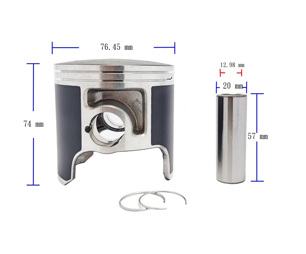 Piston Kit STD for Yamaha PWC Wave Running III SJ VXR LX 650 (1993–1997) 6M6-11631-00