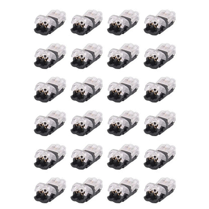 24x Quick Splice Connector 2 Pin for Automotive Wire 18-22 AWG
