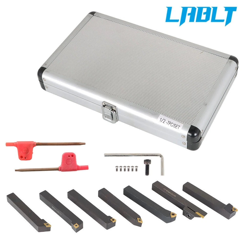 7X Carbide Indexable Turning Tool Bit Set for LABLT