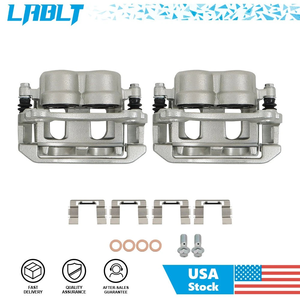 Front Brake Calipers w/ Bracket for Saturn Pontiac Chevrolet (2004–2007)