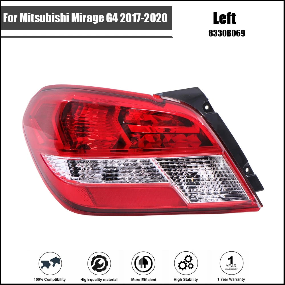 Tail Light for Mitsubishi Mirage G4 (2017–2020) Left Side Halogen
