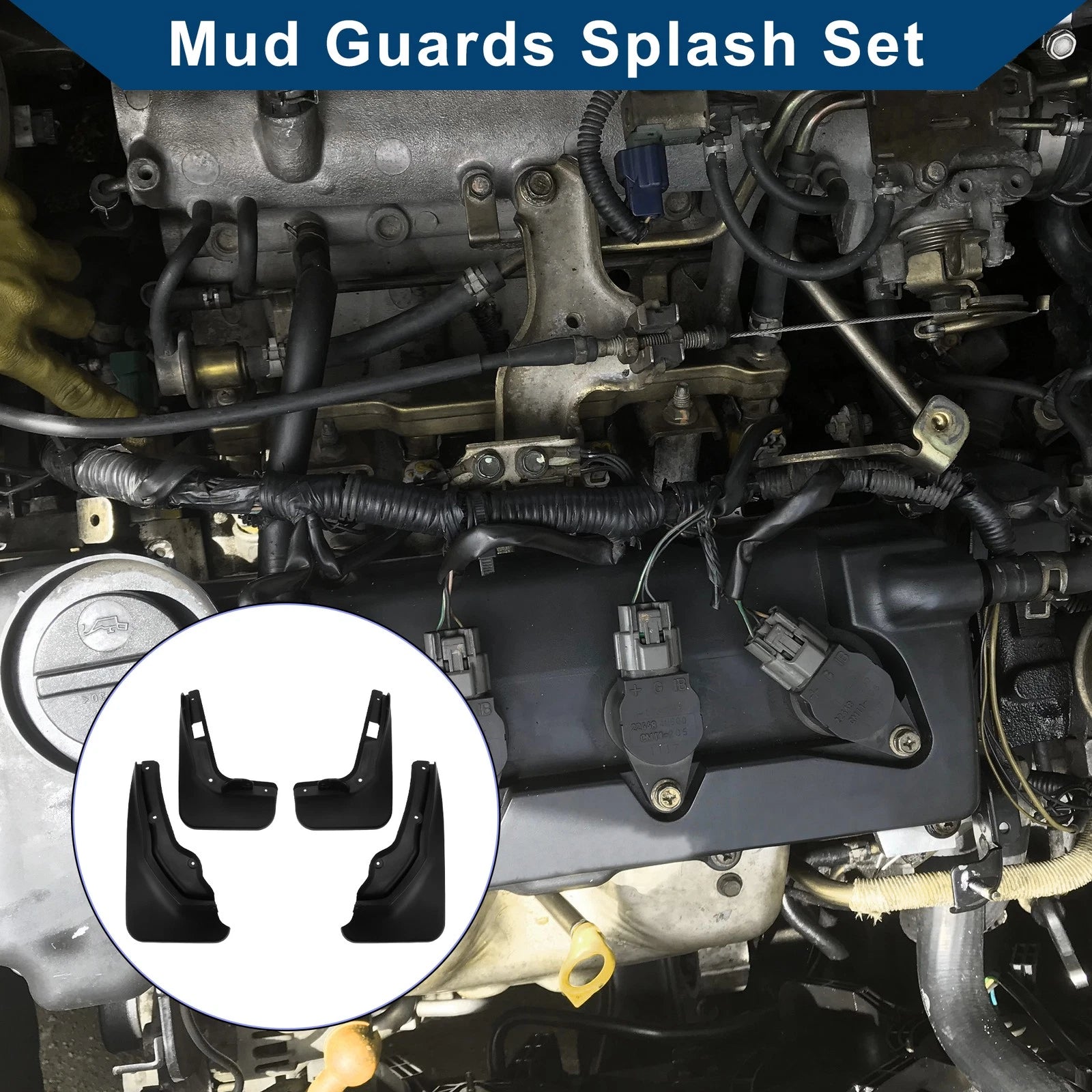 Mud Flaps Splash Guards Set for Mercedes-Benz C Class (2011–2014)