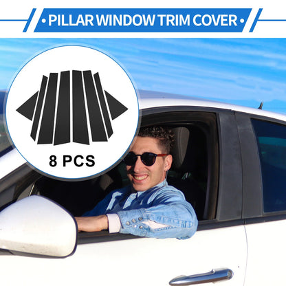 8 Pcs Door Pillar Window Trim Replacement for Hyundai Tucson (2016–2018)