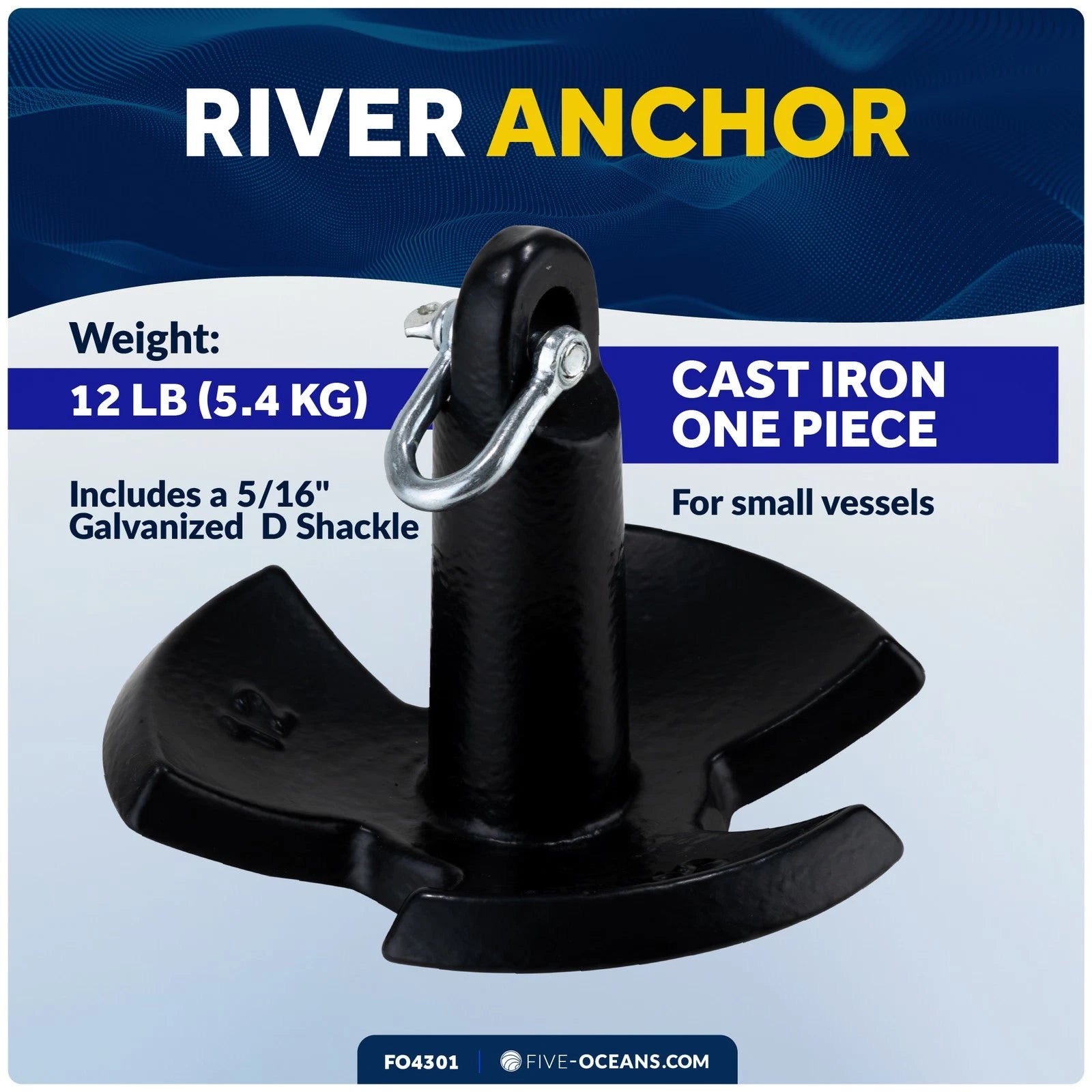 12 Lb River Boat Anchor for FO4301